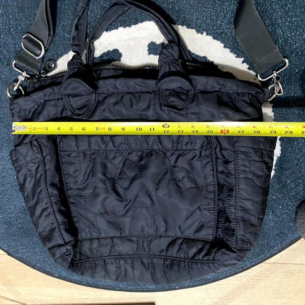 Marc Jacobs Diaper Bag Black Travel Organizer Luggage Adjustable Shoulder Strap - Picture 6 of 6